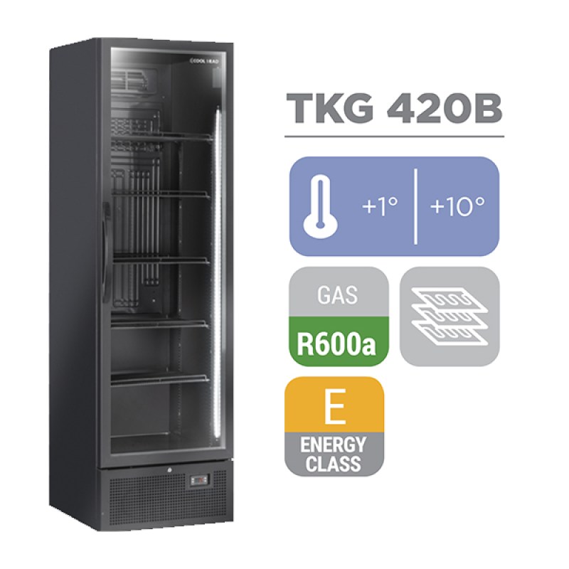 Ψυγείο  Αναψυκτικών - Βιτρίνα Συντήρησης με 1 Πόρτα Cool Head TKG 420B